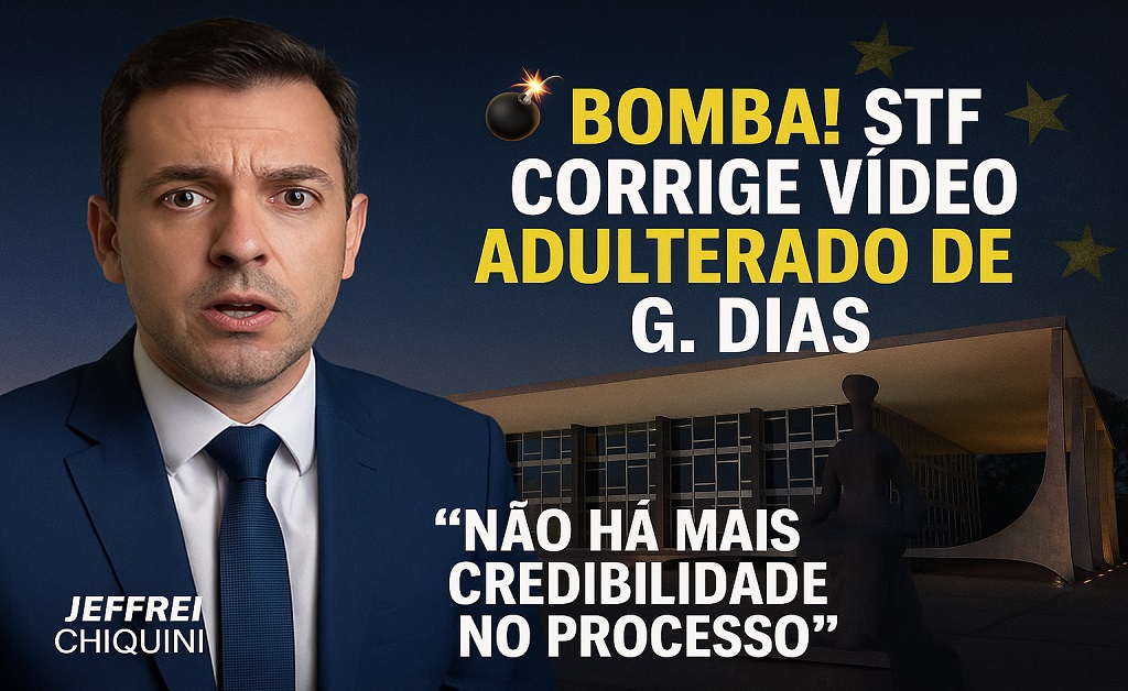 Jeffrei Chiquini denuncia adulteração no vídeo de G. Dias em manifestação nas redes sociais.