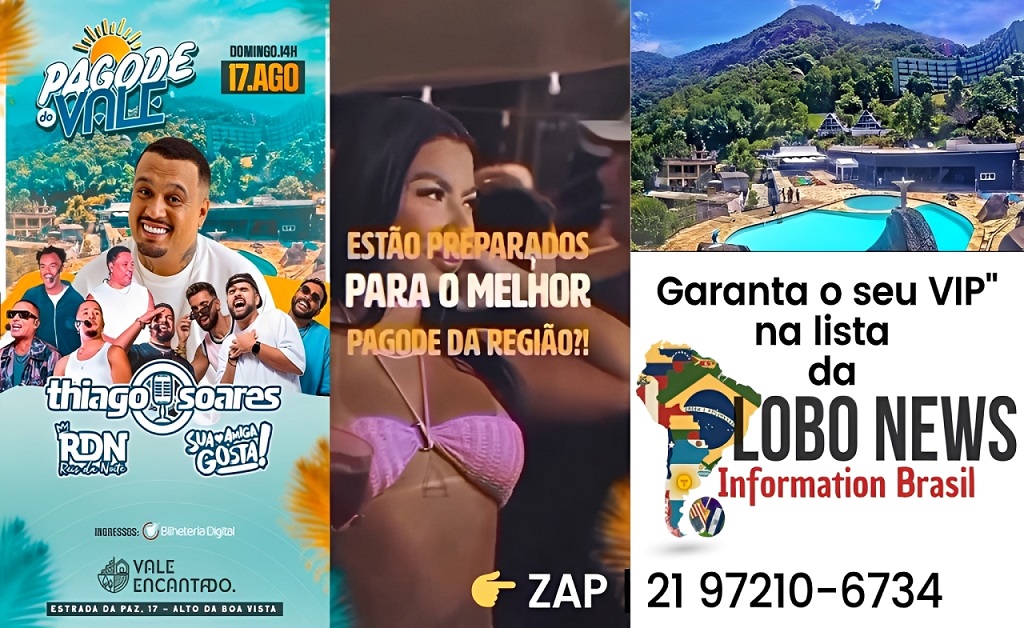Flyer da festa no Vale Encantado com RDM, Thiago Soares e drinks liberados para as mulheres