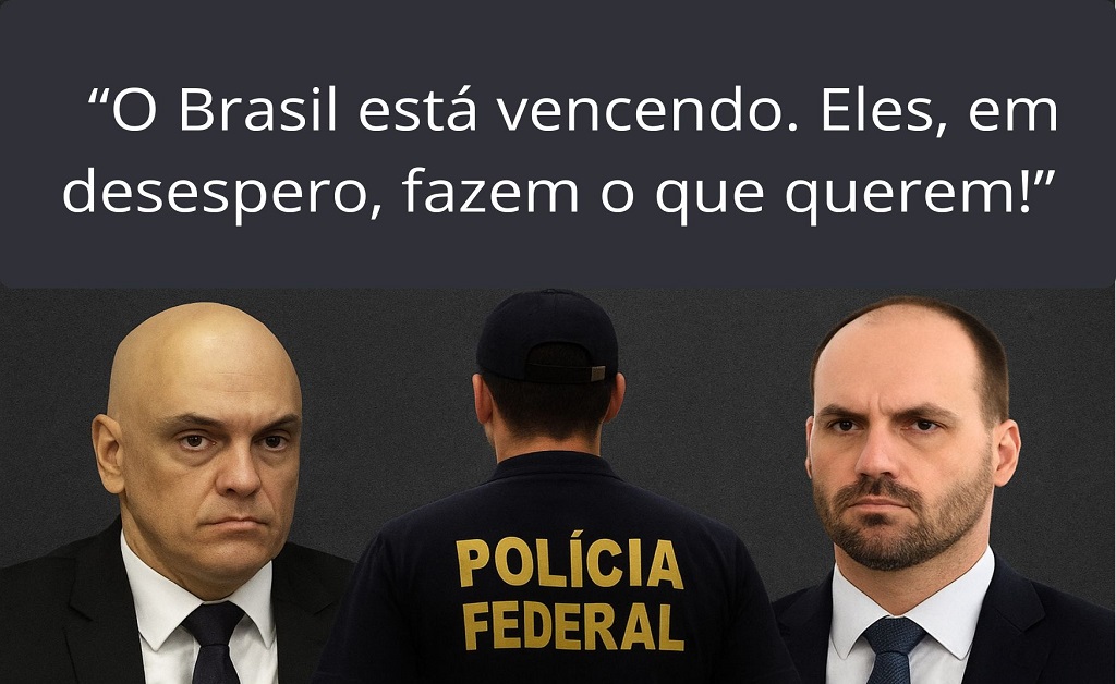 “Eduardo Bolsonaro em discurso polêmico contra STF e PF — Coluna A TV Não Mostra