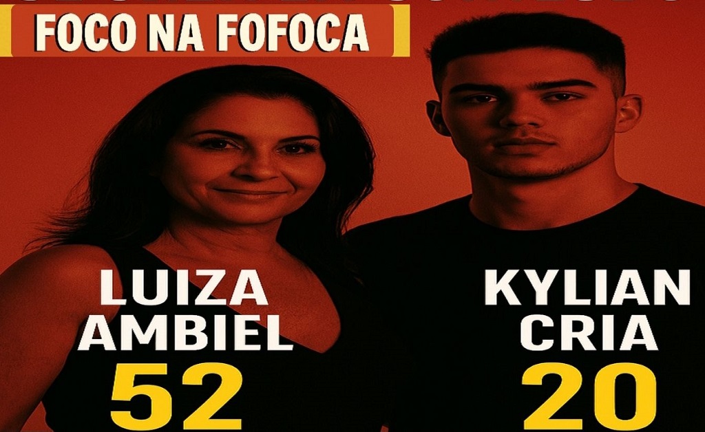 Luiza Ambiel e Kylian Cria fotografados juntos em anúncio de parceria de conteúdo adulto