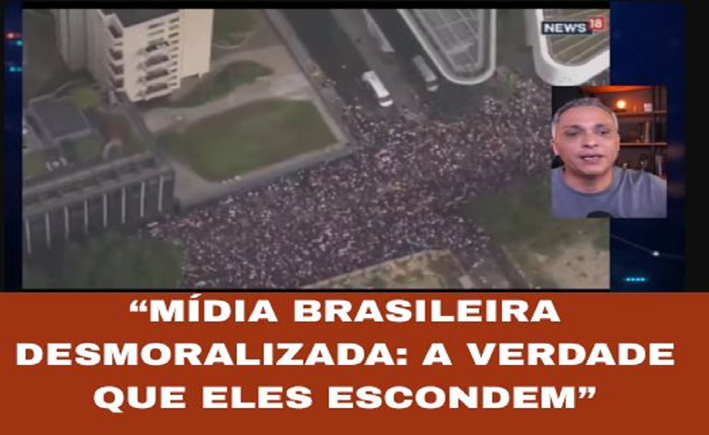 “Protesto histórico em Londres com mais de 1 milhão de pessoas nas ruas, enquanto a imprensa brasileira fala em apenas 100 mil manifestantes.”