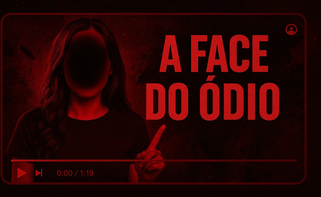 A influenciadora que sugeriu assassinar Nikolas Ferreira; sobreposição com texto “A face do ódio” — ilustração do risco de radicalização nas redes.