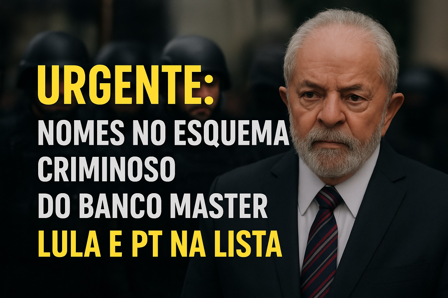 Diagrama que conecta PT, Lula e Banco Master em operação financeira investigada.