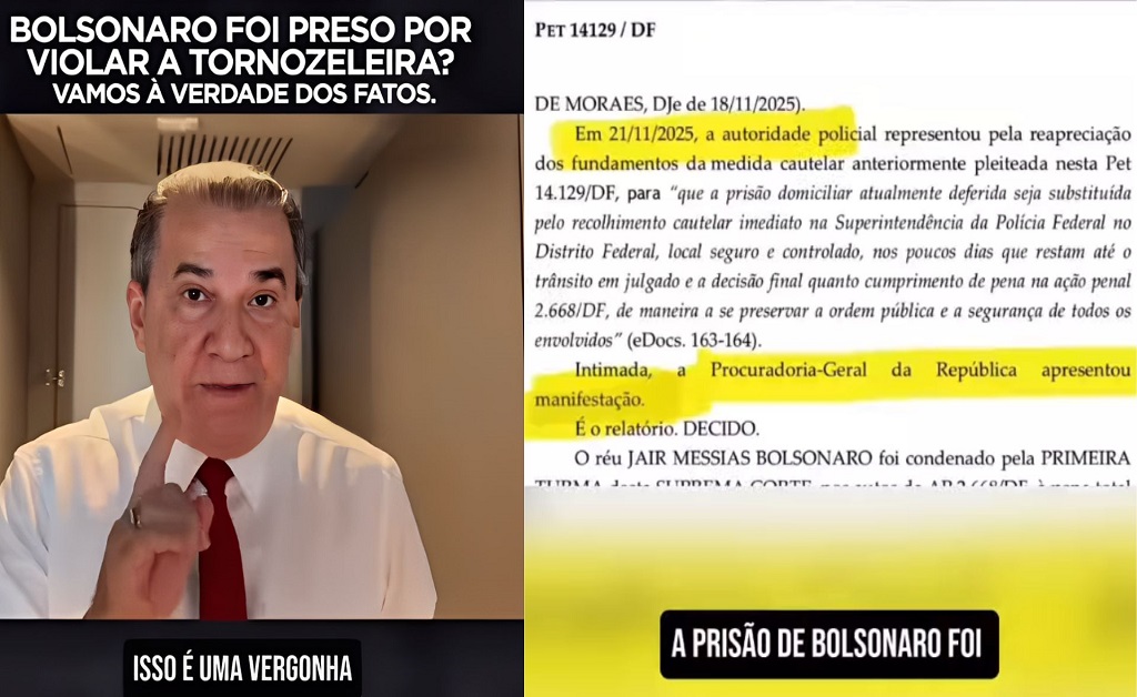 Documento judicial apontando mandado emitido antes da data divulgada pela mídia.