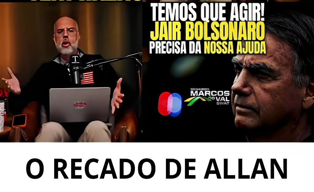 Allan dos Santos em pronunciamento crítico sobre Congresso e Bolsonaro.