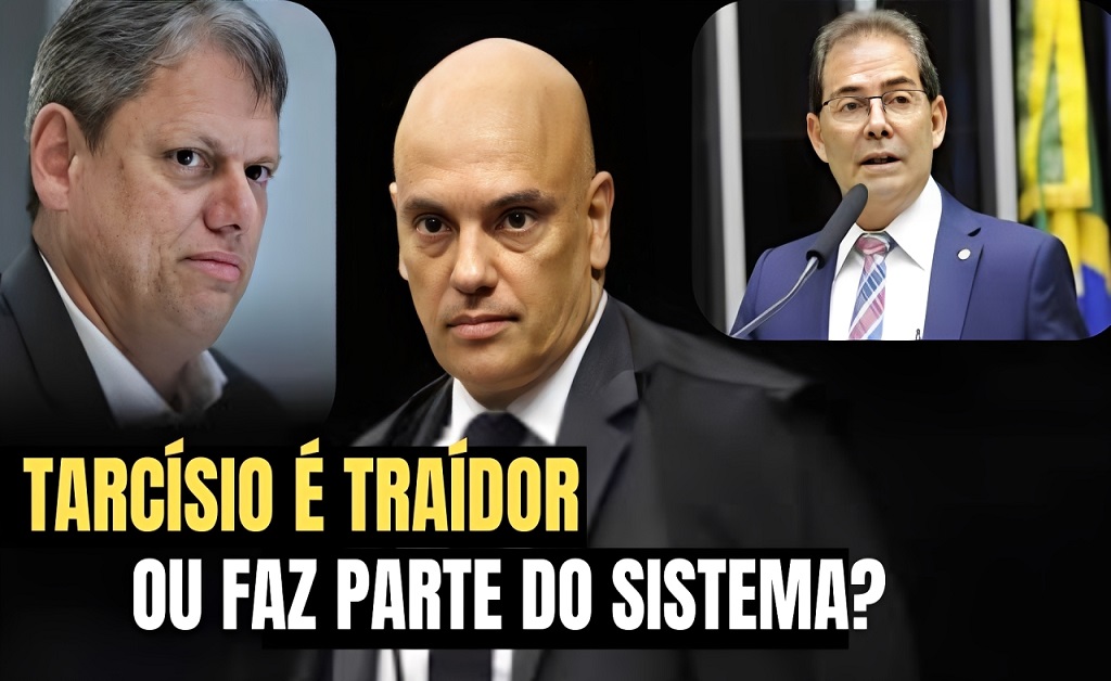 “Retrato político simbolizando tensão entre Tarcísio de Freitas e Alexandre de Moraes sobre a pauta da dosimetria.”