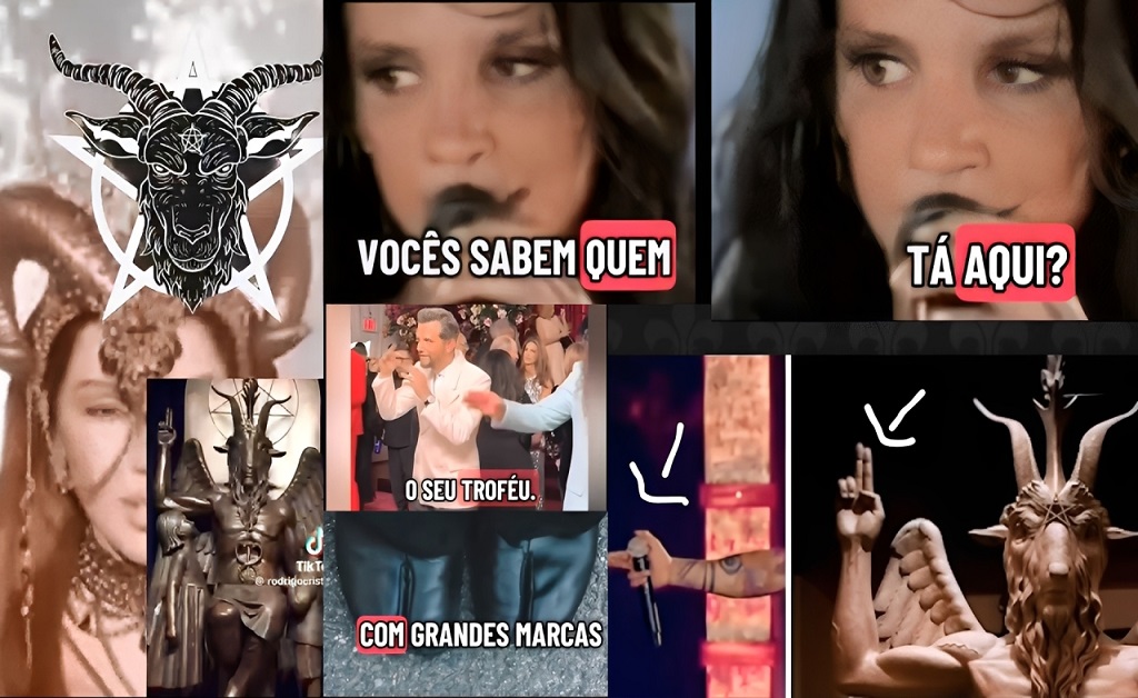 Montagem com Ivete Sangalo, Anitta, Gusttavo Lima e Wagner Moura em destaque, representando artistas analisados por especialista em vídeos virais que discutem padrões simbólicos na indústria da música e do cinema.